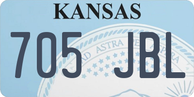 KS license plate 705JBL