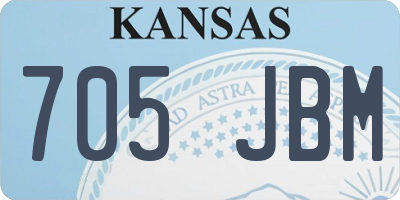 KS license plate 705JBM