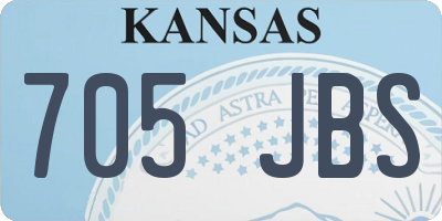 KS license plate 705JBS