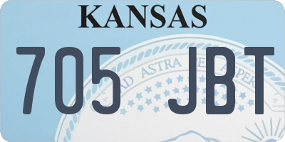 KS license plate 705JBT