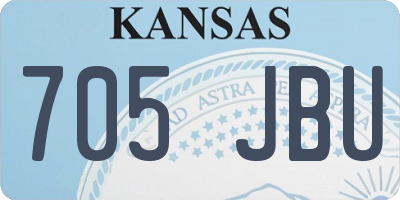 KS license plate 705JBU