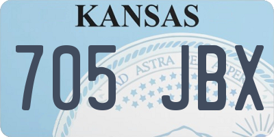 KS license plate 705JBX