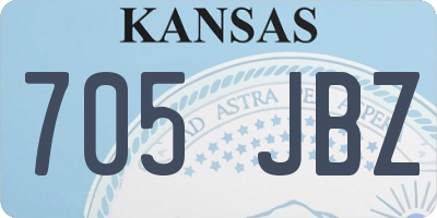 KS license plate 705JBZ
