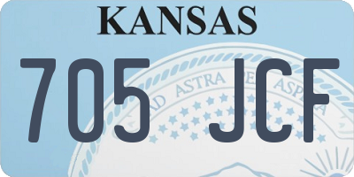 KS license plate 705JCF