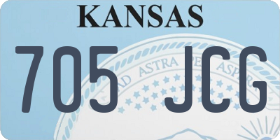 KS license plate 705JCG