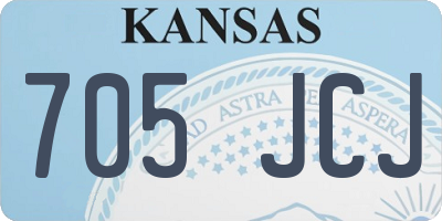 KS license plate 705JCJ