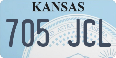 KS license plate 705JCL