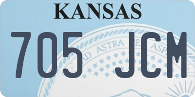 KS license plate 705JCM