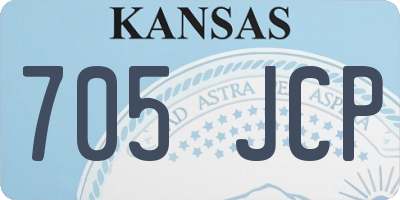 KS license plate 705JCP