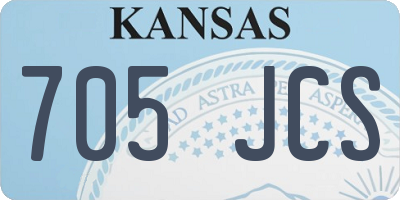 KS license plate 705JCS