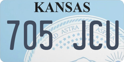 KS license plate 705JCU