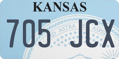 KS license plate 705JCX