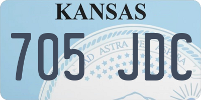 KS license plate 705JDC