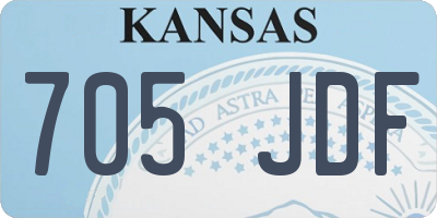 KS license plate 705JDF