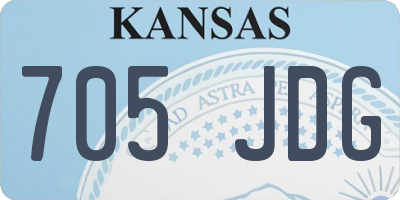 KS license plate 705JDG