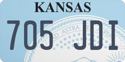 KS license plate 705JDI