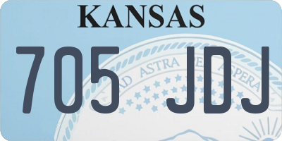 KS license plate 705JDJ