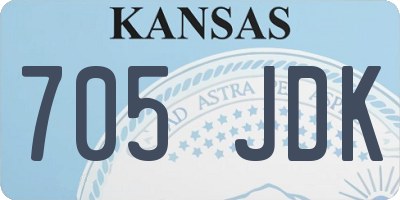 KS license plate 705JDK