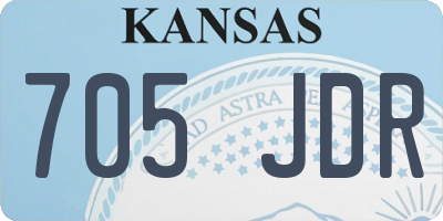 KS license plate 705JDR