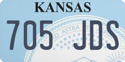 KS license plate 705JDS