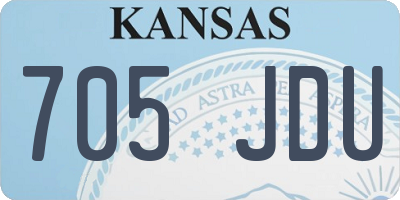 KS license plate 705JDU
