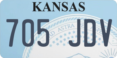 KS license plate 705JDV