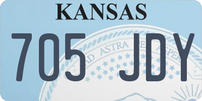 KS license plate 705JDY