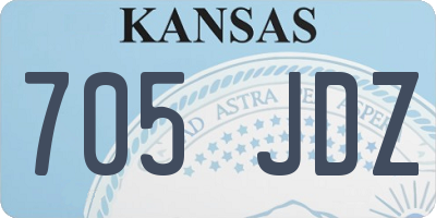 KS license plate 705JDZ