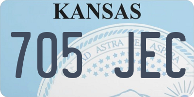 KS license plate 705JEC