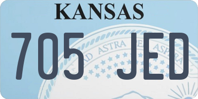 KS license plate 705JED