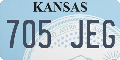 KS license plate 705JEG