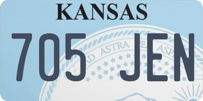 KS license plate 705JEN