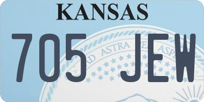 KS license plate 705JEW