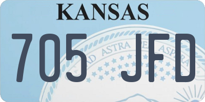 KS license plate 705JFD