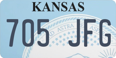 KS license plate 705JFG