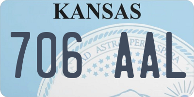 KS license plate 706AAL