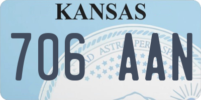 KS license plate 706AAN