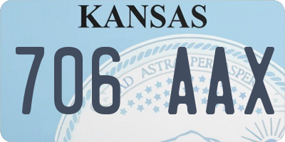 KS license plate 706AAX