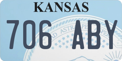 KS license plate 706ABY