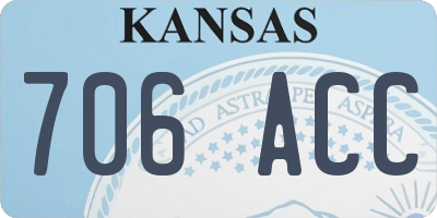 KS license plate 706ACC