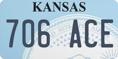 KS license plate 706ACE
