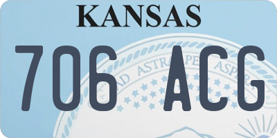 KS license plate 706ACG