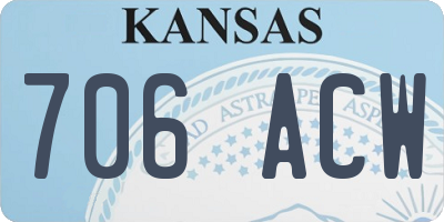 KS license plate 706ACW