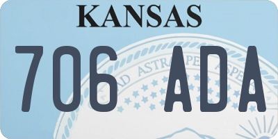 KS license plate 706ADA