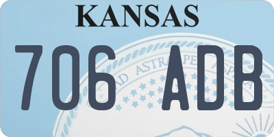 KS license plate 706ADB