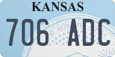 KS license plate 706ADC