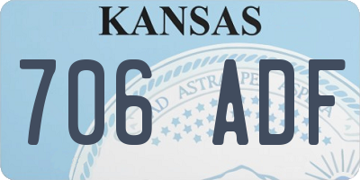 KS license plate 706ADF