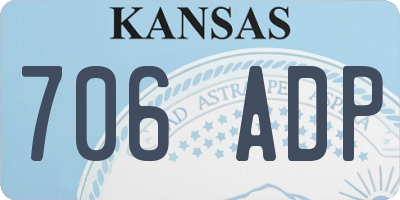 KS license plate 706ADP
