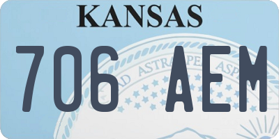 KS license plate 706AEM