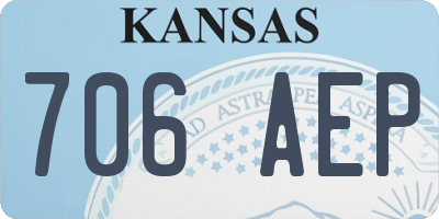 KS license plate 706AEP